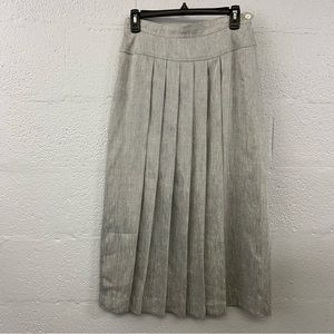 Vintage Liz Claiborne Pleated Gray Skirt size 10
